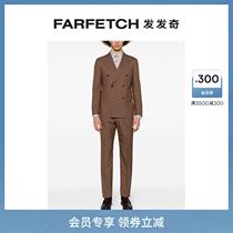 Tagliatore mens double-row buttoned wool suit suit FARFETCH hair chic