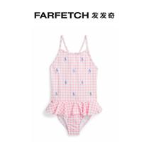 Ralph Lauren childrens clothing Polo Pony embroidered gritline one-piece swimsuit FARFETCH