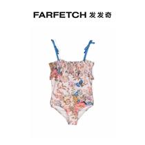 Zimmermann Dress August Frill Printed One-piece Swimsuit FARFETCH Hair Chic