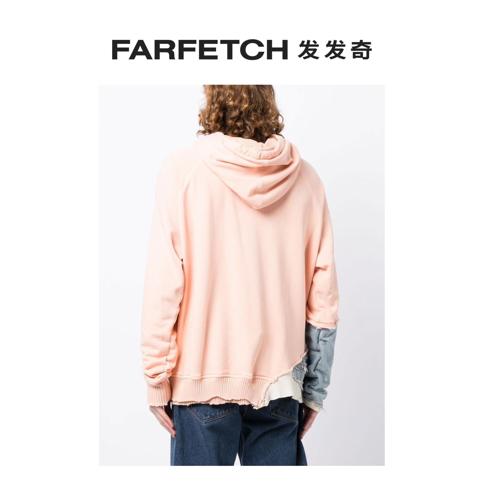 [Final Sale]Greg Lauren男士拼接棉连帽衫 FARFETCH发发奇-图2