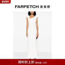 Final Sale] Tom Ford ASYMMETRICAL COLLAR REAL SILK DRESS FARFETCH Fat Chic