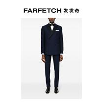 Lardini mens double-row buckle splicing suit suit FARFETCH Fat Chic