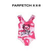 Moschino childrens clothing Teddy Bear camouflage one-piece swimsuit FARFETCH hair chic