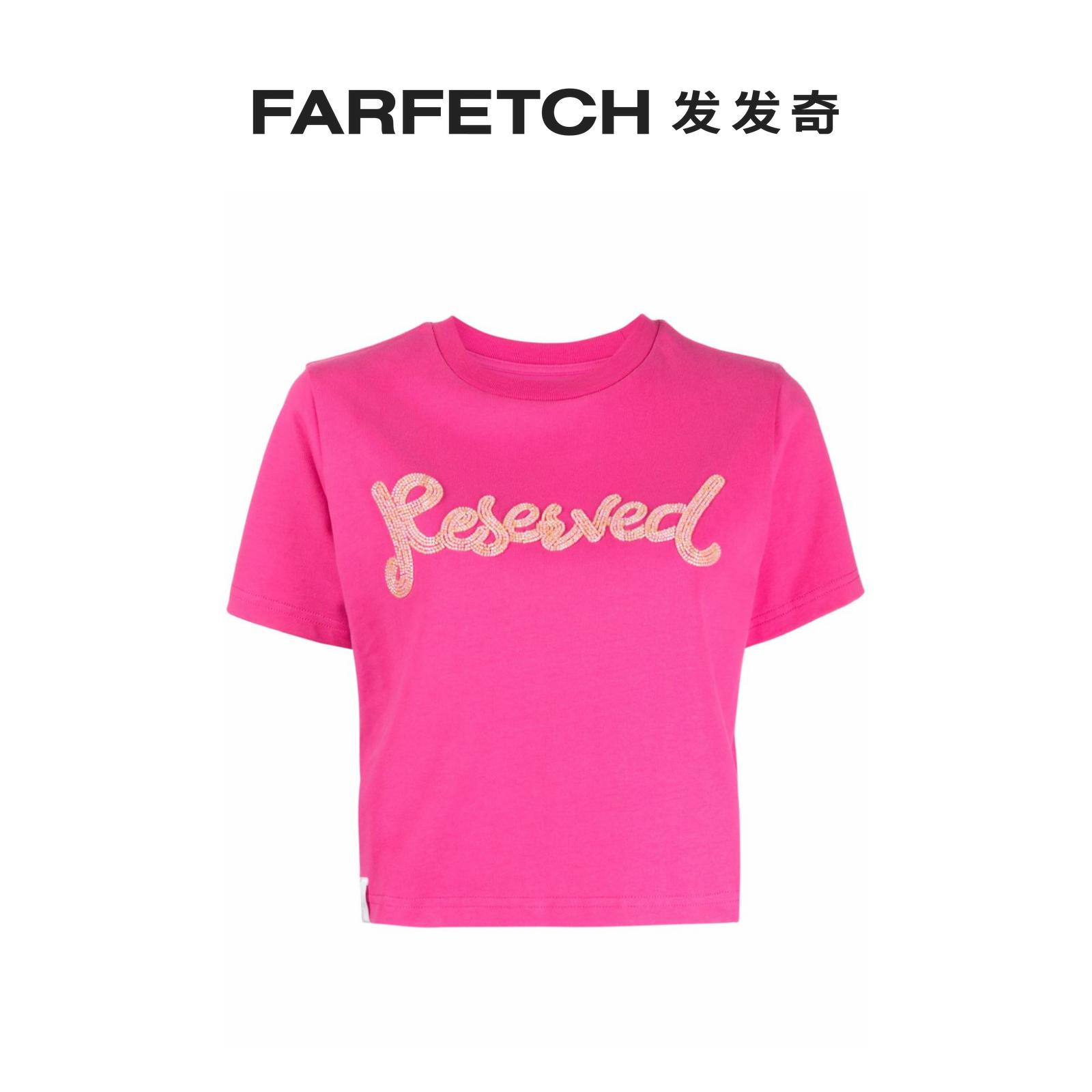 Izzue女士Reserved珠饰短款T恤FARFETCH发发奇-图0