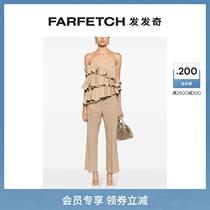 Ms msgm straight drum ankle Western pants FARFETCH Fat Chic