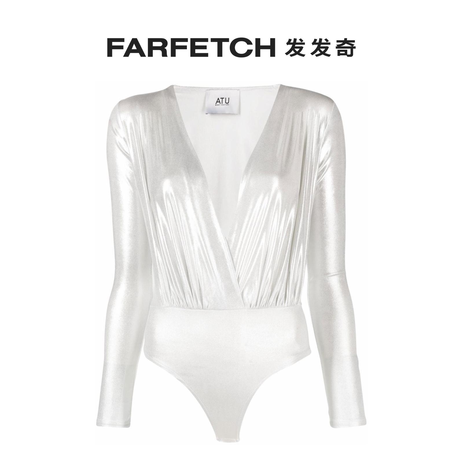 Atu Body Couture女士V领金属感连体紧身衣FARFETCH发发奇 - 图0