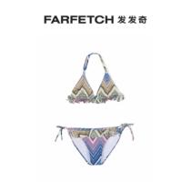 Missoni children dress herringbone pattern printed triangular bikini suit FARFETCH hair chic