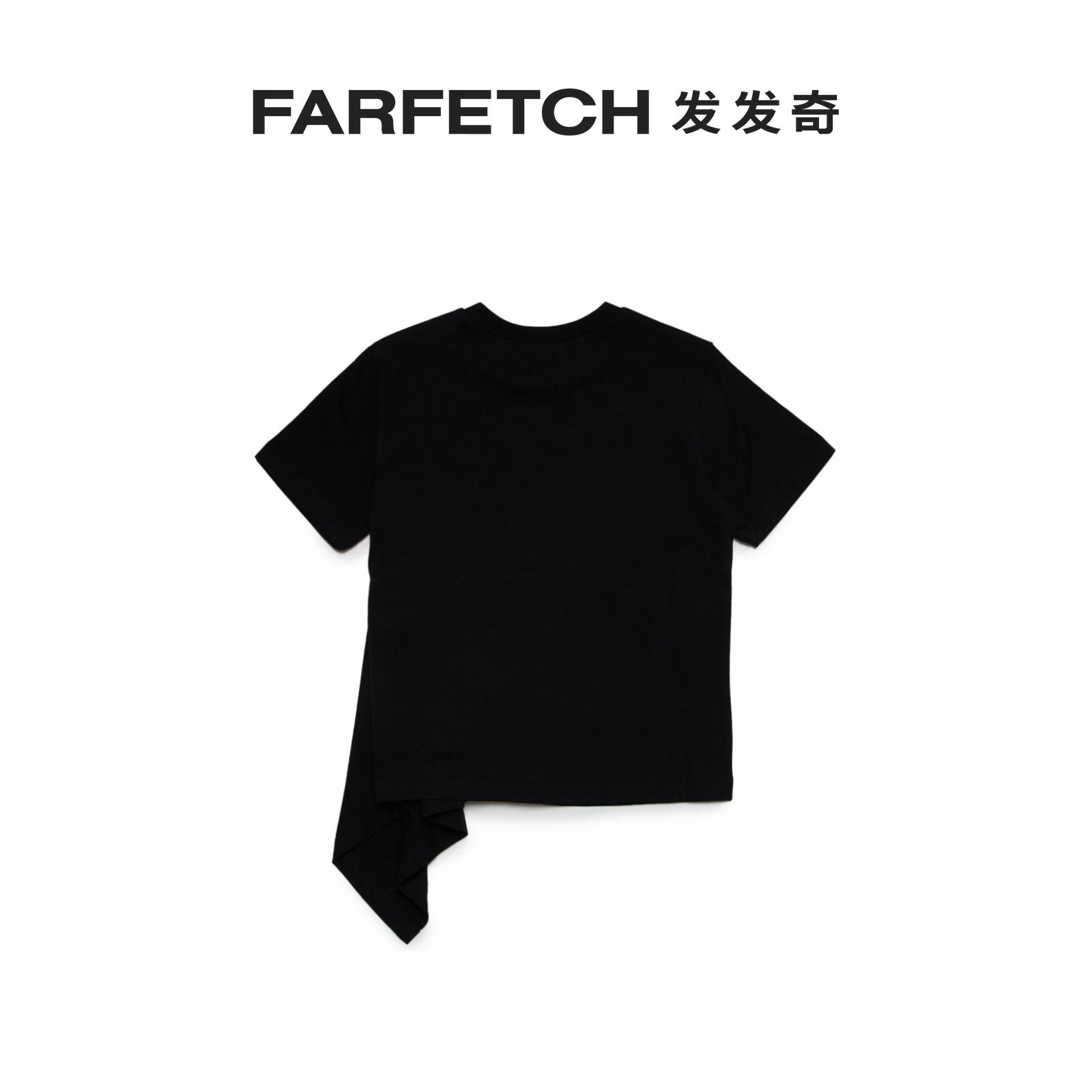 Nº21童装logo印花不对称下摆T恤FARFETCH发发奇-图0