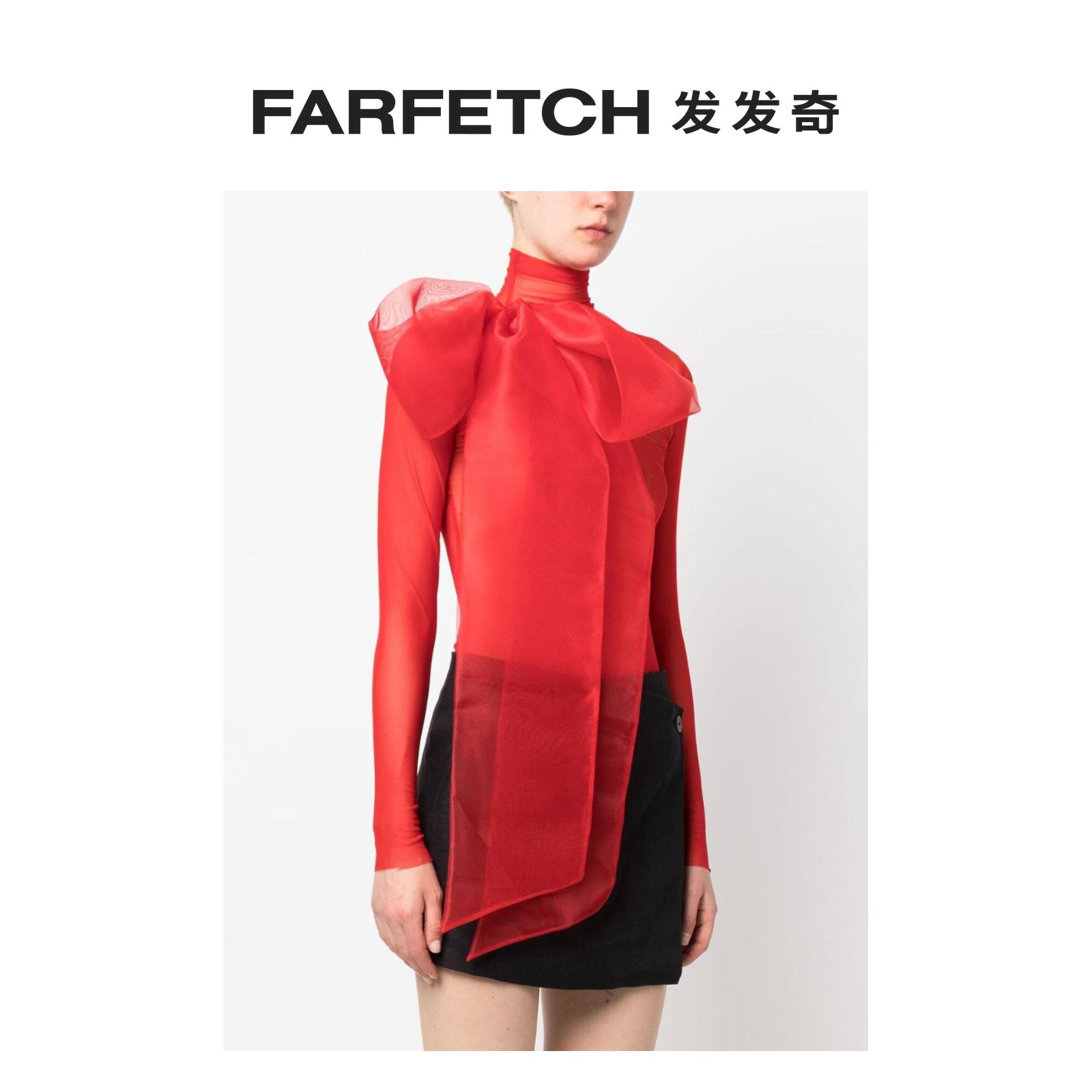 Atu Body Couture女士半透明蝴蝶结细节连体紧身衣FARFETCH发发奇 - 图1