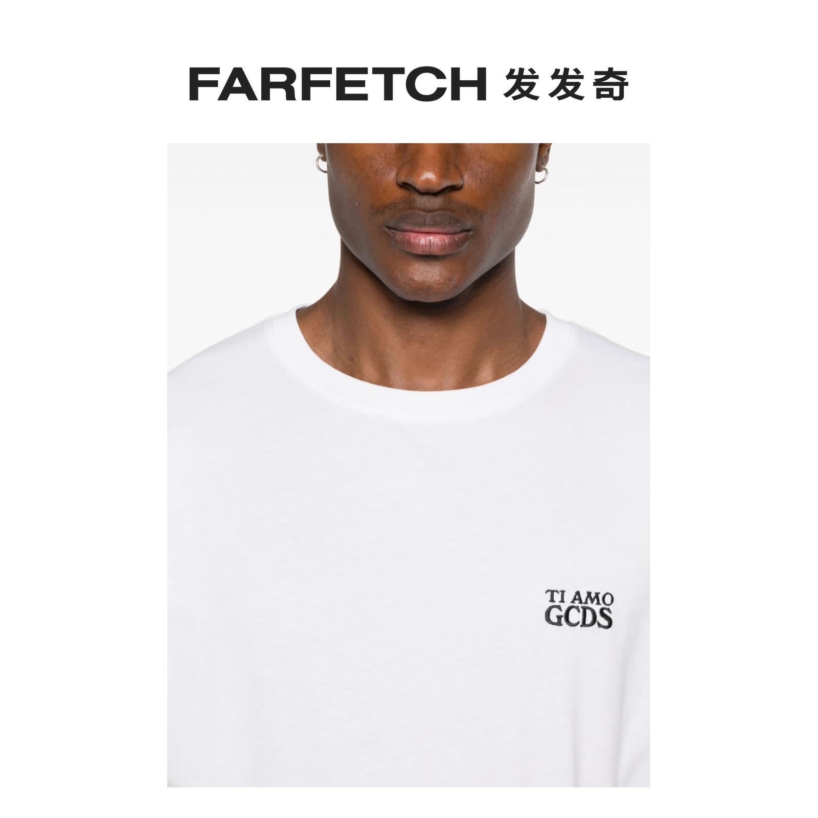 Gcds男士刺绣logo棉T恤FARFETCH发发奇 - 图3