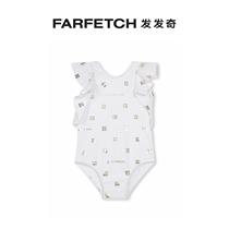 GIVENCHY Chronicling childrens dress 4G printed lotus leaf side one-piece swimsuit FARFETCH sends chic