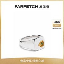 Tomwood men and women universal 14kt yelow gold emerald signet ring hair chic