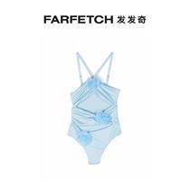 Monnalisa child clothing flower with floral hollowed-out one-piece swimsuit FARFETCH Fat Chic