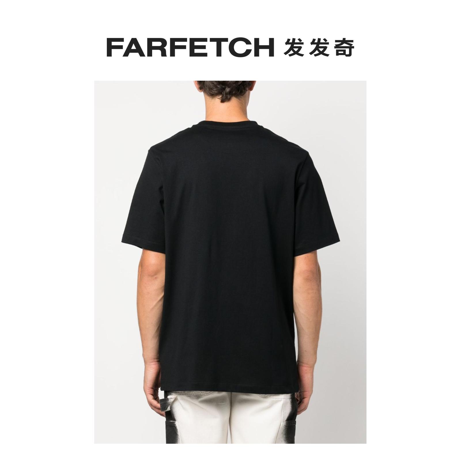 Oamc男士Ascent 贴花细节棉T恤FARFETCH发发奇 - 图2