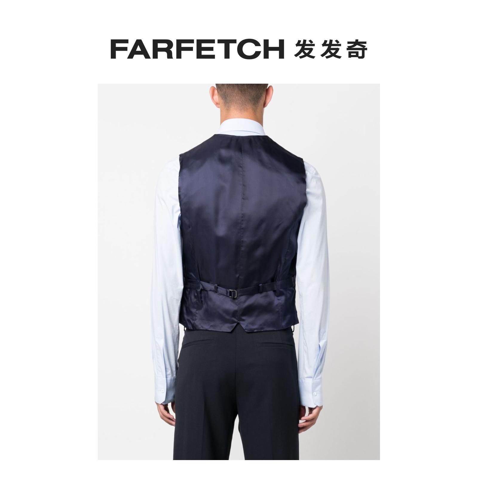 Polo Ralph Lauren男士细条纹棉真丝混纺西式马甲FARFETCH发发奇