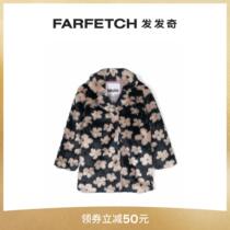 Molo childrens clothing Haili floral pattern artificial leather grass jacket FARFETCH Fat Chic