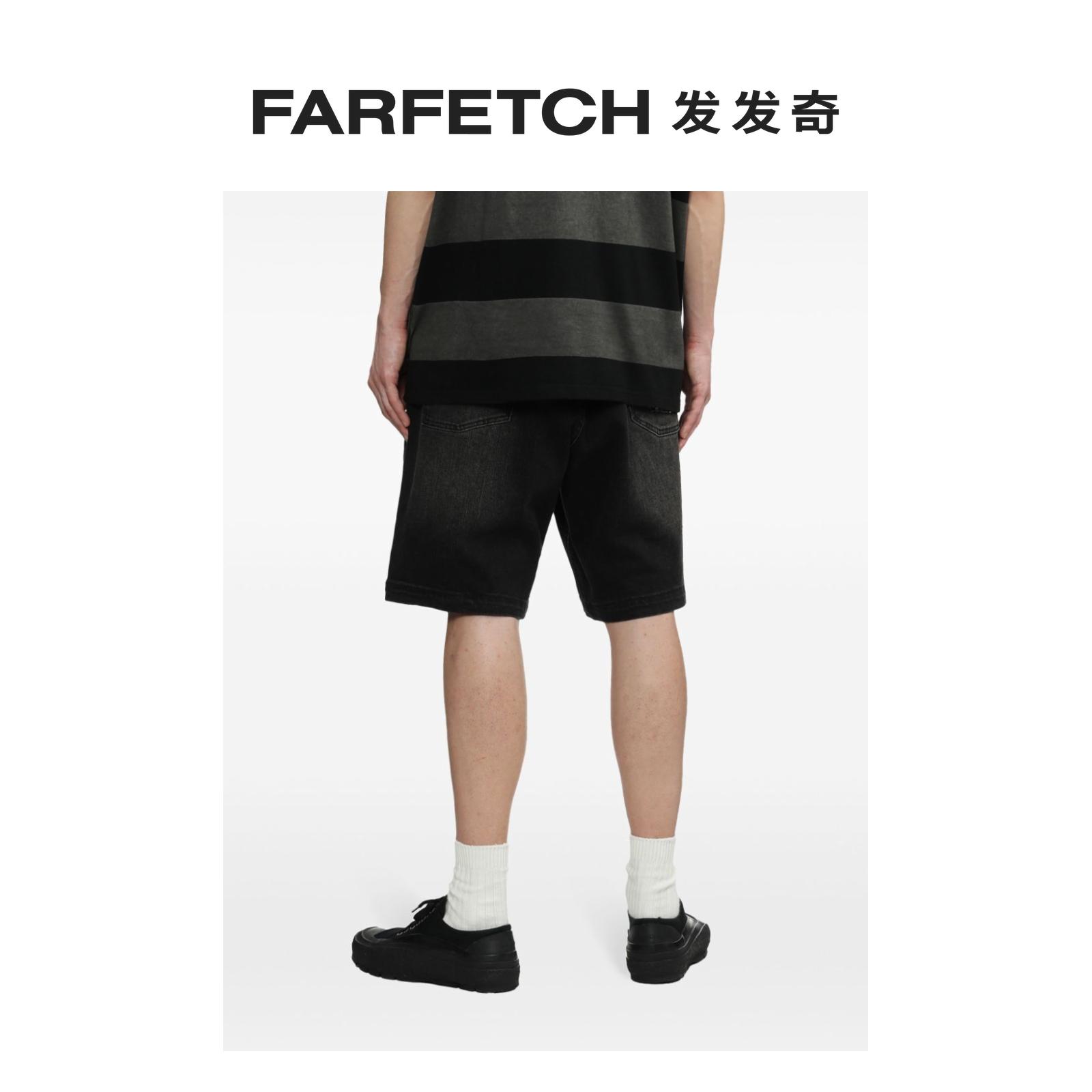 Izzue男士仿旧牛仔短裤FARFETCH发发奇 - 图2