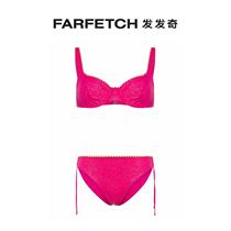 Twin-Set lady gold silver silk bikini suit FARFETCH hair chic