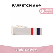 Thom Browne mens RWB silver-made three-striped collar with clip FARFEH hair chic