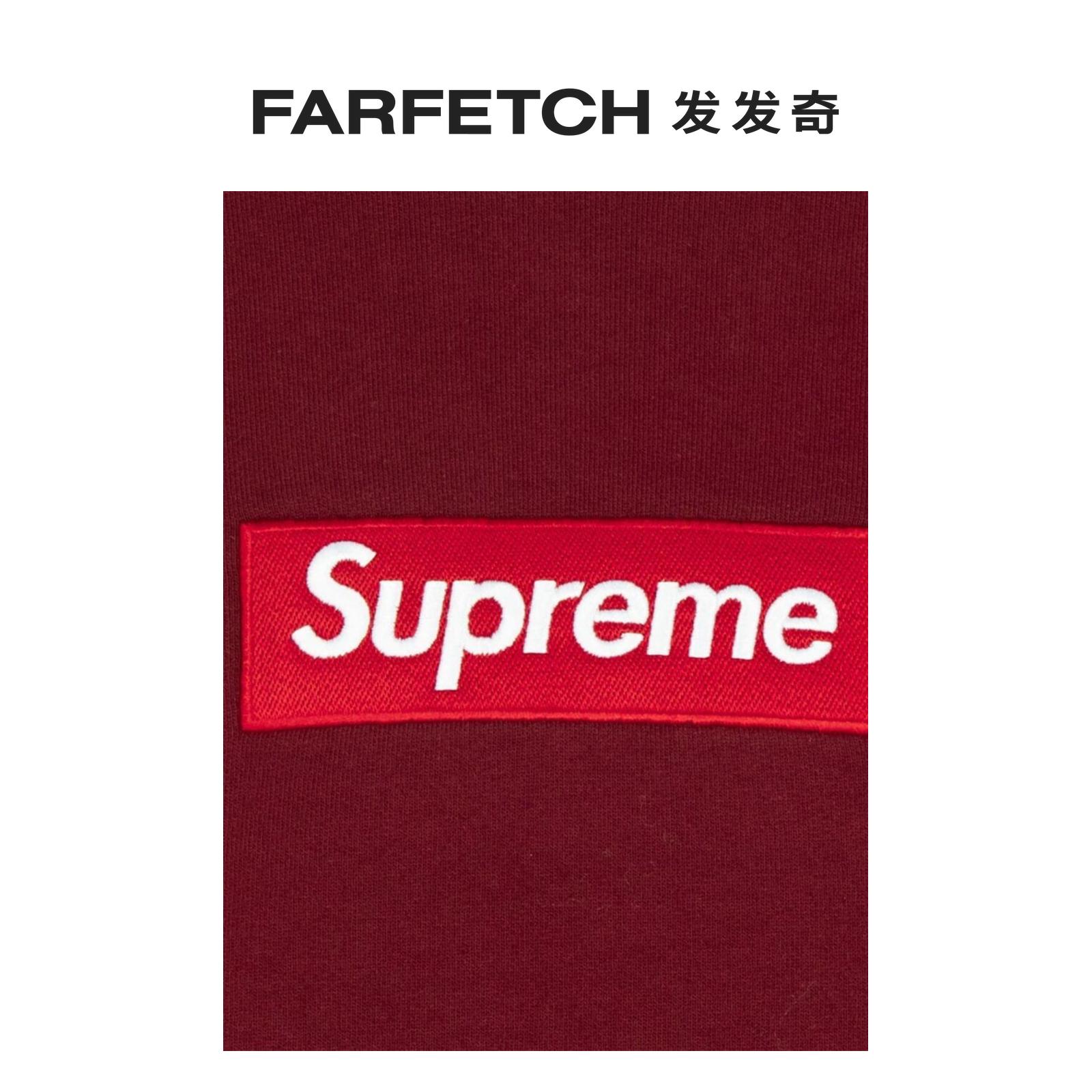 Supreme男女通用方块logo圆领卫衣 FARFETCH发发奇