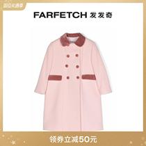 SIOLA childrens clothing velvet side decorated wool coat FARFETCH hair chic
