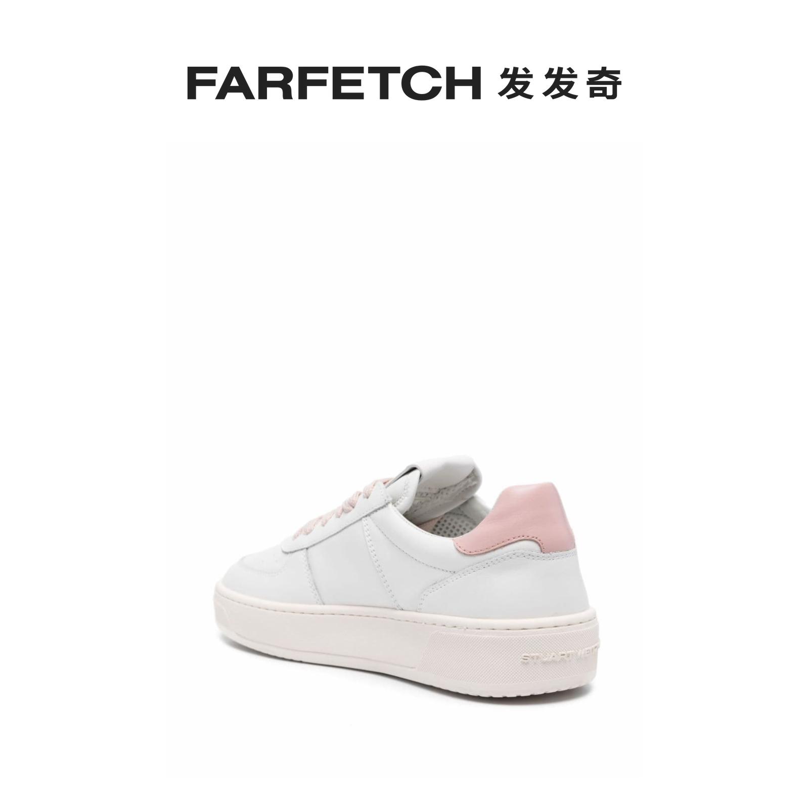 Stuart Weitzman女士SW Courtside 皮质运动鞋FARFETCH发发奇 - 图1