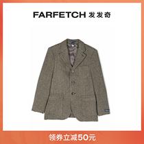 Ralph Lauren child bottling with herringbone twill knit pattern suit jacket FARFETCH Fitting chic