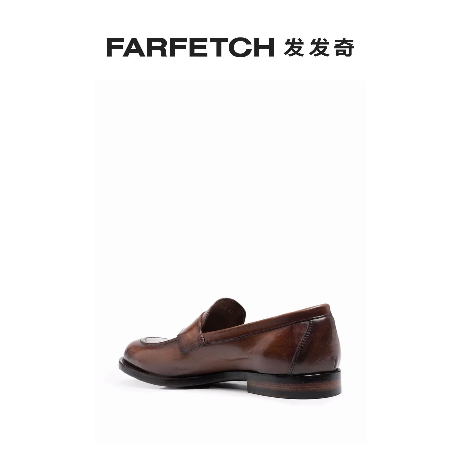 Officine Creative男士圆头皮质乐福鞋FARFETCH发发奇 - 图1