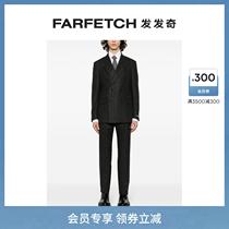 Polo Ralph Lauren Mens double-row buttoned fine striped wool suit suit FARFETCH hair chic