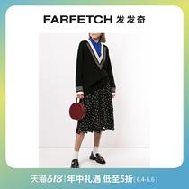 Lady Paule Ka V collar splicing details knit sweater FARFETCH Fairy chic long version
