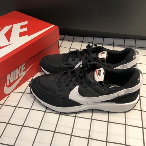 耐克正品NikeWaffle华夫鞋轻量化抓地轻便缓震休闲运动跑鞋DH9522 - 图1