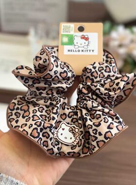 hellokitty豹纹大肠发圈少女高级感2026新款扎发头绳