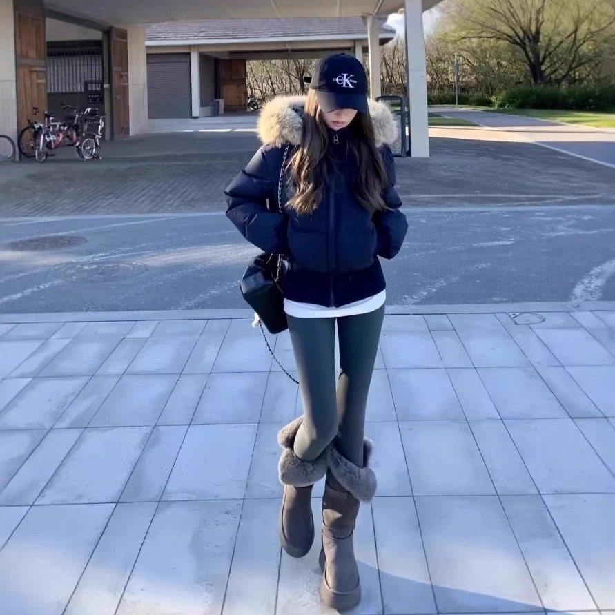 2025冬季新款粉色毛领羽绒棉服短款收腰显瘦百搭减龄保暖棉袄外套,淘宝优惠券,粉丝福利购,淘宝优惠卷