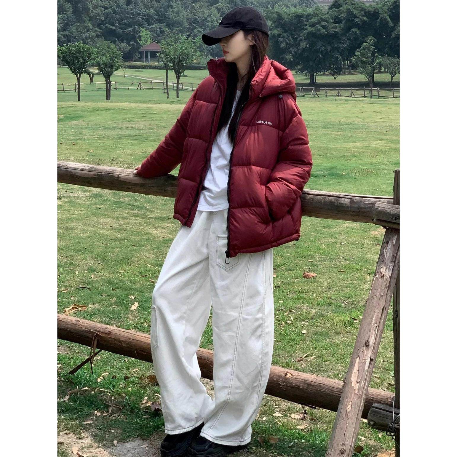 2025冬季新款棉服女短款棉袄连帽加厚宽松面包服外套学生棉衣情侣,淘宝优惠券,粉丝福利购,淘宝优惠卷