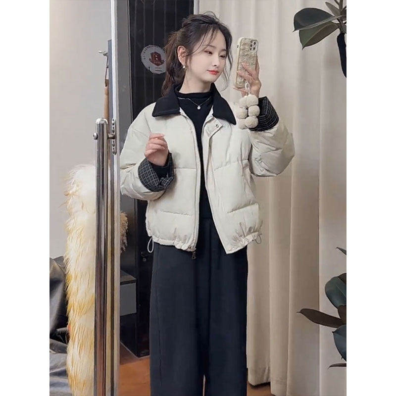 短款夹棉加厚棉服外套女2025冬季新款高级感小个子巨好看休闲棉衣,淘宝优惠券,粉丝福利购,淘宝优惠卷