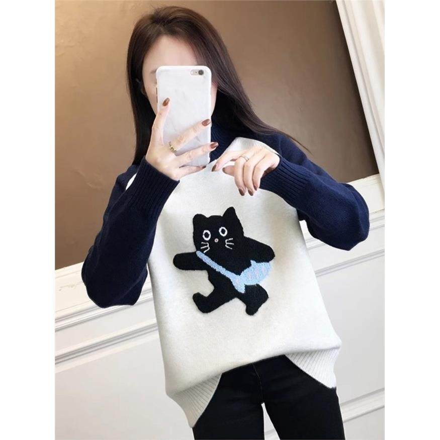 初中生秋冬女生半高领加厚针织衫，中学生及大龄女生丝绒底针织衫,淘宝优惠券,粉丝福利购,淘宝优惠卷