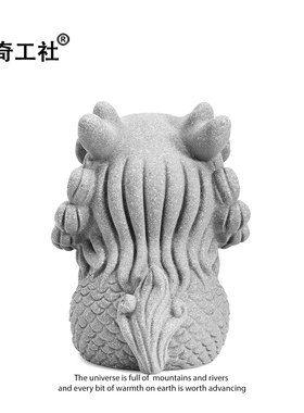 退退退！无聊了摆只祥瑞麒麟创意笔搁镇纸尺文房四宝摆件 避小人