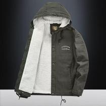 Boomer Sheep Lamb Cotton Suit Men Winter Even Cap Plus Suede Coat Day Ensemble Retro Suede Suede Subcotton Jacket Korean version