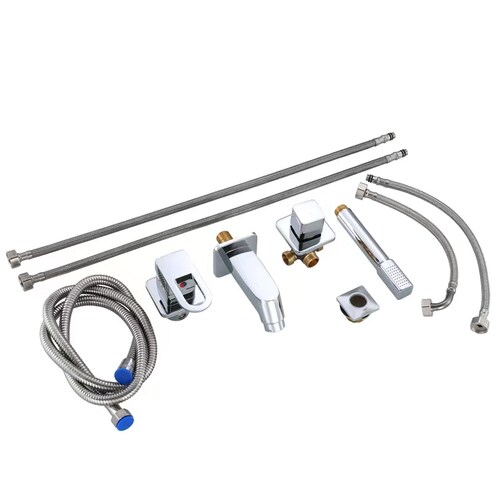 浴室柜面盆龙头洗脸盆冷热抽拉式三件套四件套墙式水龙头分体配件 - 图3