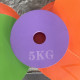 Steel barbell plate big hole Austrian bar 5cm ultra-thin pure steel heavy weight powerlifting squat kilogram color