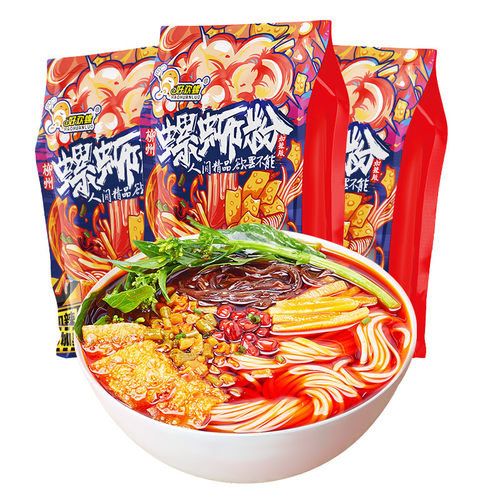 好欢螺螺蛳粉加辣加臭加腐竹400g螺狮粉官网柳州正宗螺丝粉包邮 - 图0