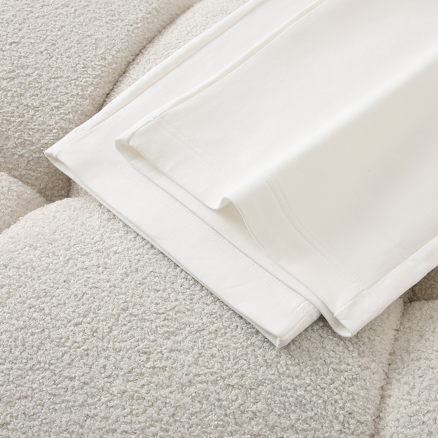 拉夏贝尔美式白色阔腿休闲裤女春季高腰显瘦百搭直筒拖地弯刀裤子,淘宝优惠券,粉丝福利购,淘宝优惠卷