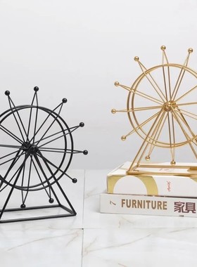 简约现代客厅电视柜酒柜装饰品摆件创意旋转摩天轮办公室桌面摆设