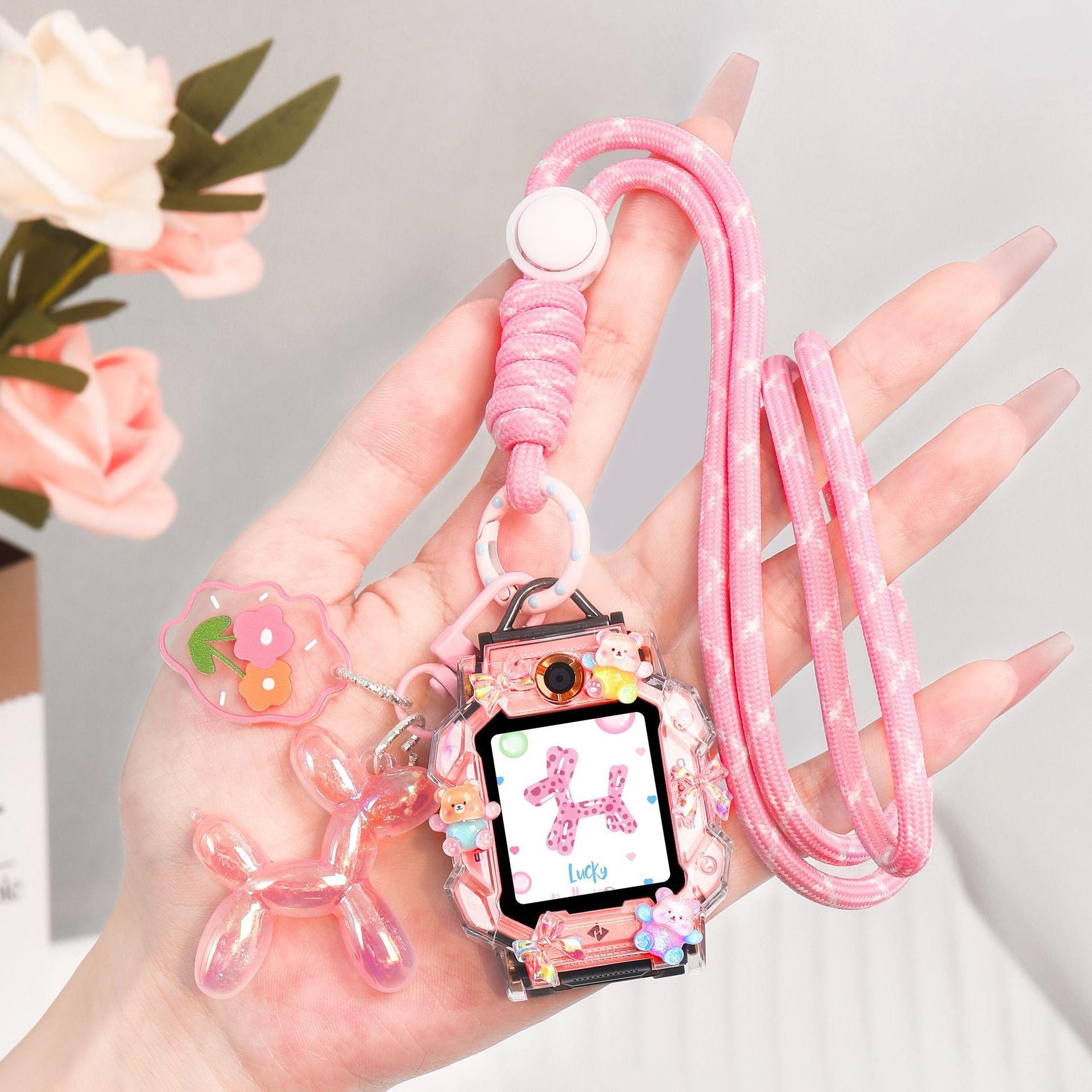 适用小天才电话手表W2305AC表带Z8A挂脖绳Z7S卡通Z6S保护壳套Z6D - 图0