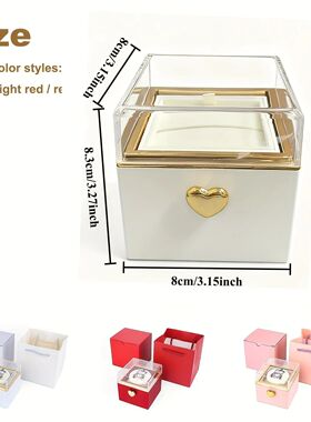 Creative Bear Flip Ring Box Creative Surprise Jewelry Box Mi