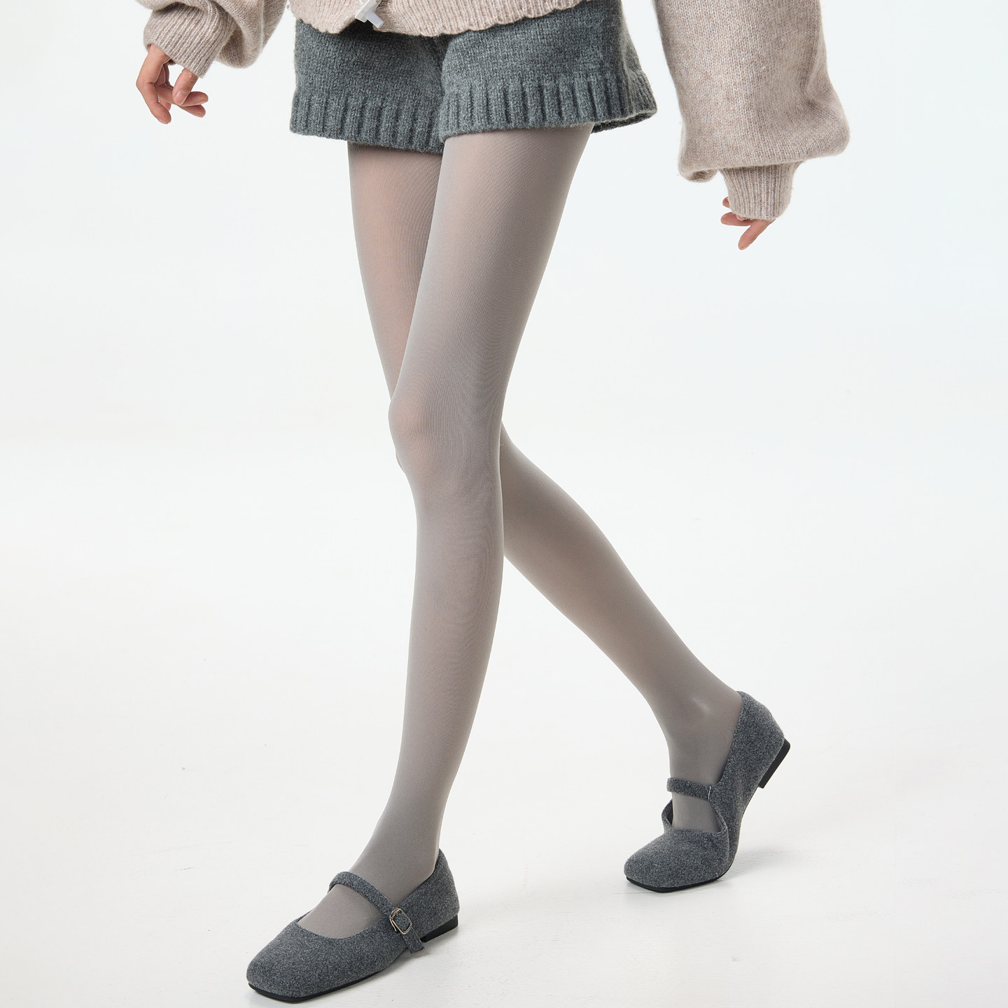 灰色连裤袜春秋款打底裤天鹅绒美腿丝袜女光腿神器美腿显瘦连脚袜,淘宝优惠券,粉丝福利购,淘宝优惠卷