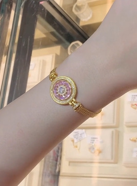 铺同款越南沙金满钻玫瑰花窗罗盘仿真金手链项链女高级太阳花套装