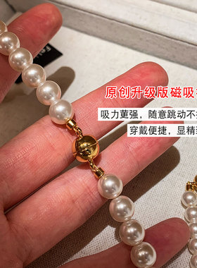 珍珠项链女款颈链锁骨链轻奢