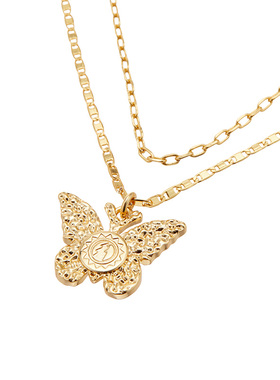 STUGAZI锤纹金蝴蝶锁骨链