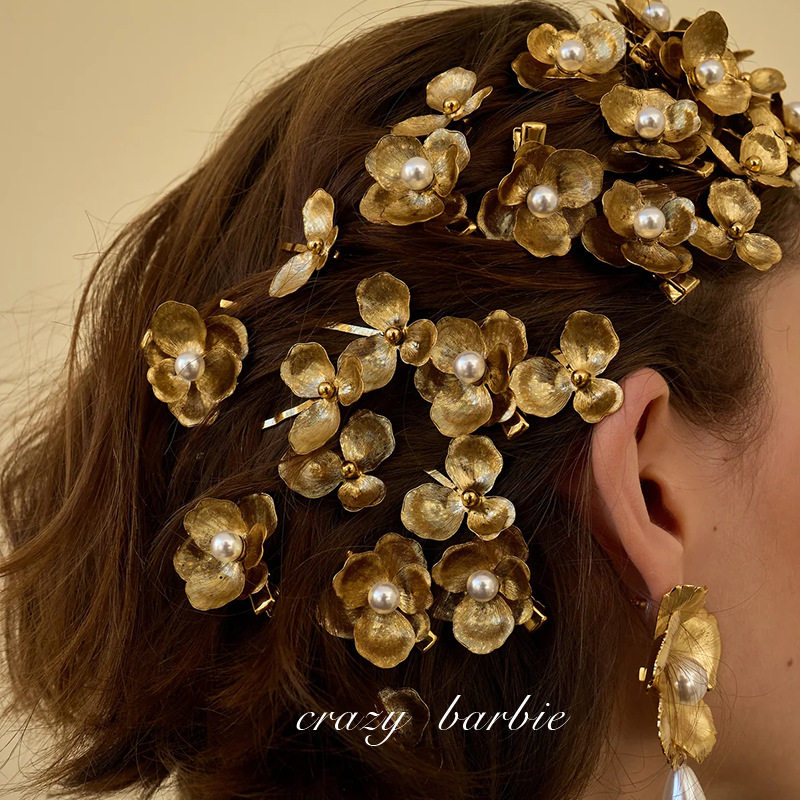 发间生花！春夏新款花朵发夹！侧边刘海夹子结婚发饰头饰小众边夹,淘宝优惠券,粉丝福利购,淘宝优惠卷